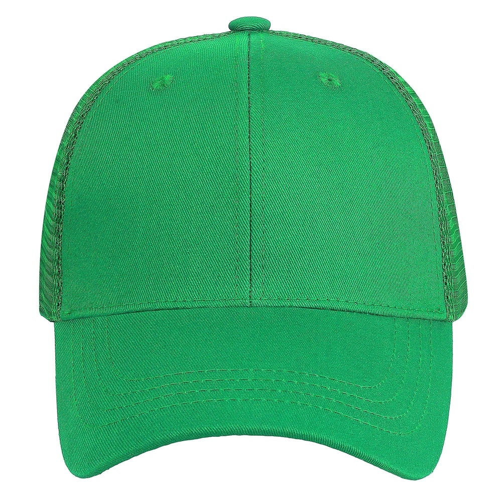 Trucker Hat Baseball Cap Structured Plain Design | 1 Pack, Kelly Green | Size OS - Picture 7 of 7